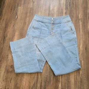 High-Waisted Light Blue Jeans